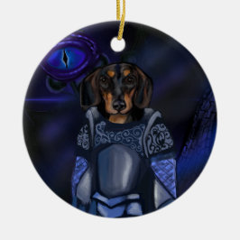 Dacshund Keramik Ornament