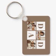 Dad 3 Foto-Collage Fette braune Typografie