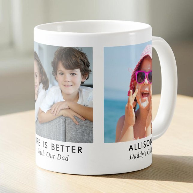 Dad 3 Foto Kaffeetasse (Dad 3 Photo Coffee Mug
)