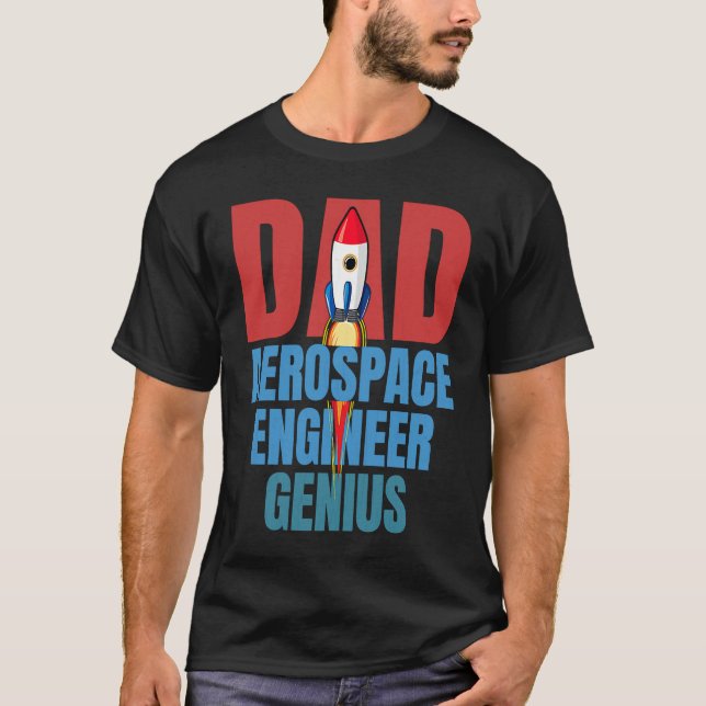 Dad Aerospace Engineer Genius Fun Engineering  Gra T-Shirt (Vorderseite)