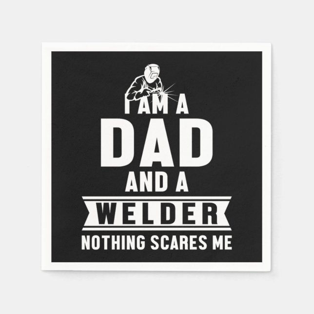 Dad And Welder Welding Metal Iron Profession Gift Serviette (Vorderseite)