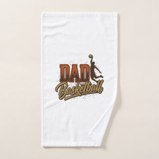 Dad Basketball Vintage Engraving Shirt Design_1 Handtuch