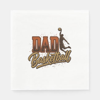 Dad Basketball Vintage Engraving Shirt Design_1 Serviette