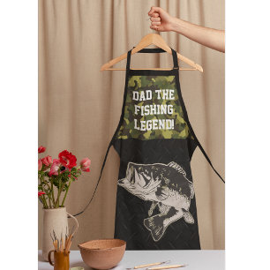 Dad Bass Fishing Legend Sports Camo Apron Schürze