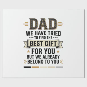 Dad Bestes Geschenk gehört dir Vintage Vector Shir Geschenkpapier