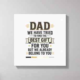 Dad Bestes Geschenk gehört dir Vintage Vector Shir Leinwanddruck