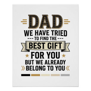 Dad Bestes Geschenk gehört dir Vintage Vector Shir Poster