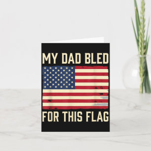 Dad blutete für diese Flagge Amerikanischer Militä Karte
