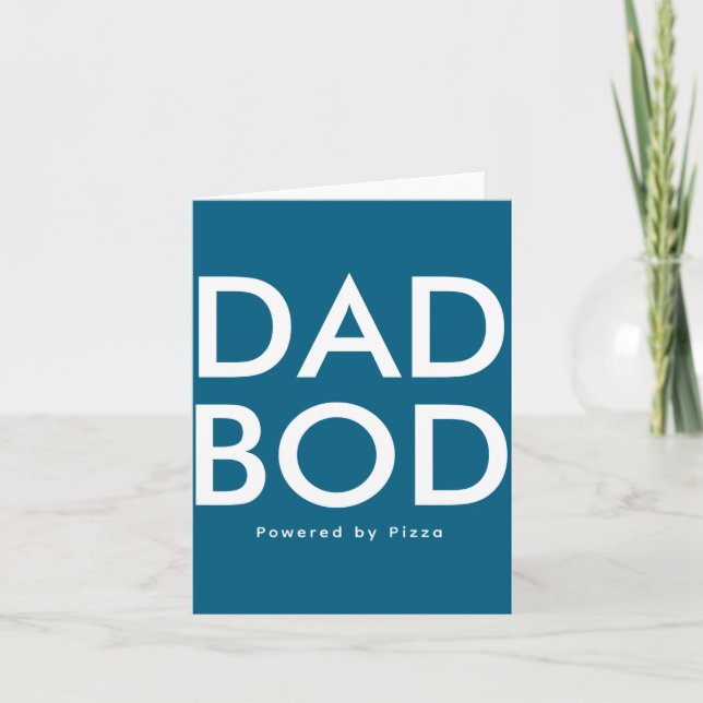 Dad Bod Wered By Zza Funny Modern Fathers Day  Karte (Vorderseite)