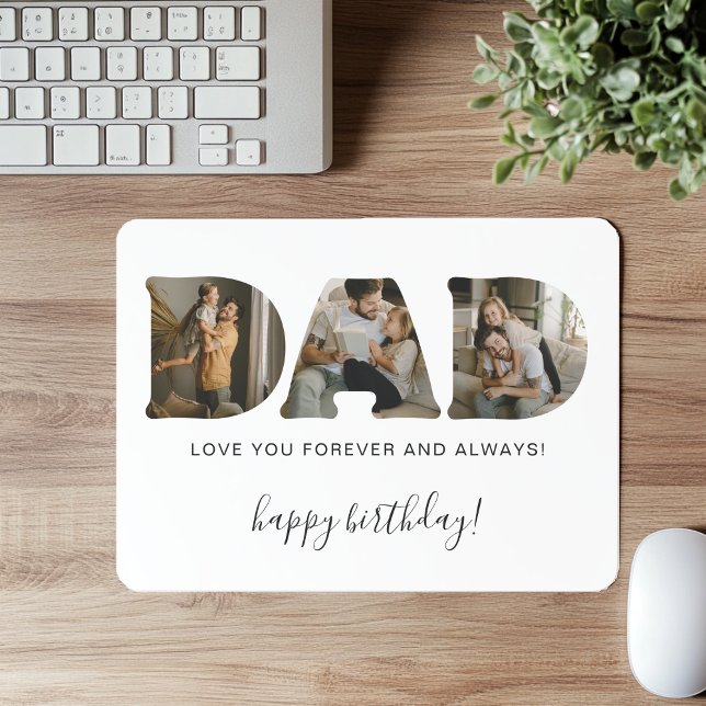 DAD-Brief-Fotocollage-Birthday-Mauspad Mousepad (Von Creator hochgeladen)