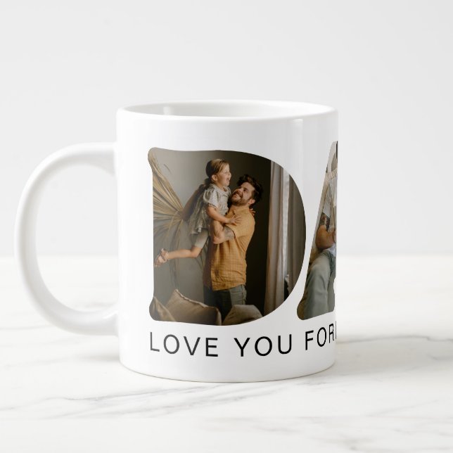 DAD-Brief-Fotocollage Jumbo-Tasse (Links)