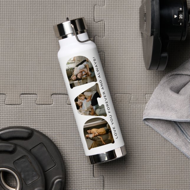 DAD-Brief-Fotocollage Trinkflasche (Fitnesstudio (gedreht))