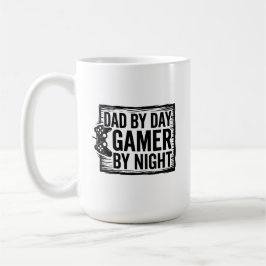 Dad By Day Gamer By Night T-Shirt - Funny Gaming D Kaffeetasse