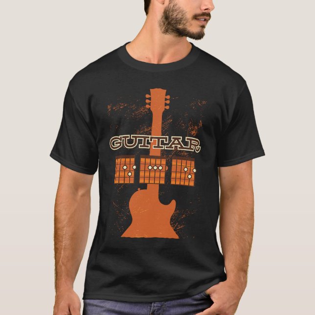Dad Chords Musician   guitarist dad daddy Chord fa T-Shirt (Vorderseite)