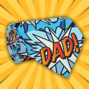 DAD Cool Lustiger Moderner Superheld Comic Krawatte