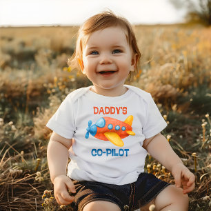 Dad-Copilot-Flugzeug Baby Strampler