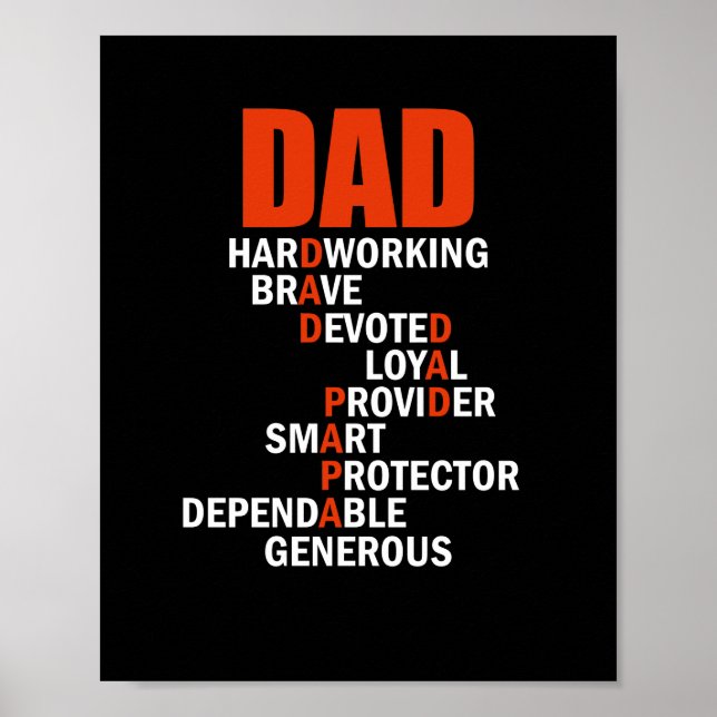 Dad Crossword Puzzle Father's Day Love Word Poster (Vorne)