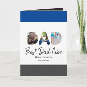 DAD Cuall 3 Foto von Collage Personalized gift Karte