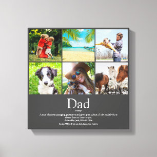 Dad Daddy Father Papa Definition 6 Photo Gray Leinwanddruck