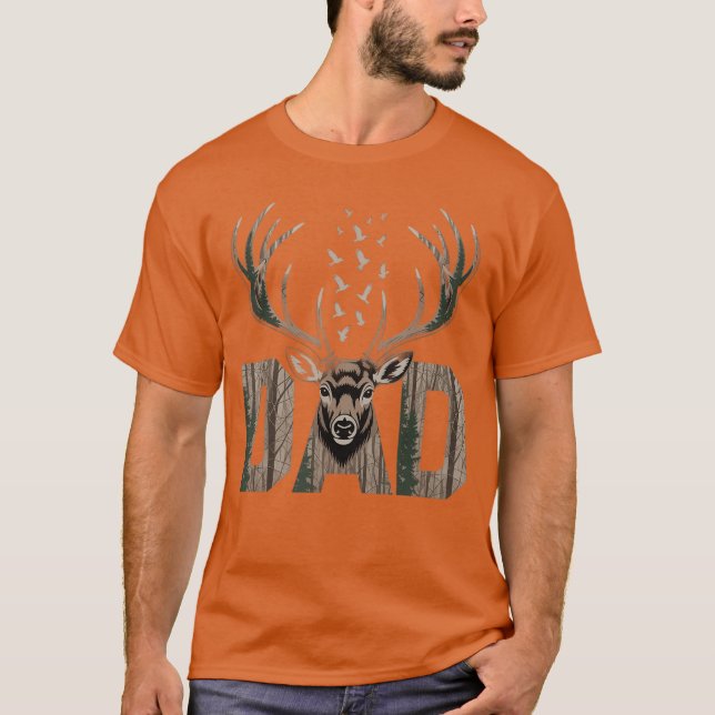 Dad Deer Hunting Camo Father Hunters Buck Camoue N T-Shirt (Vorderseite)