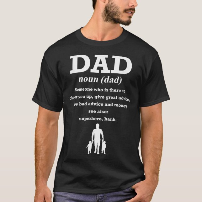 Dad Definition Papa Father Daddy Stepdad Daughter  T-Shirt (Vorderseite)