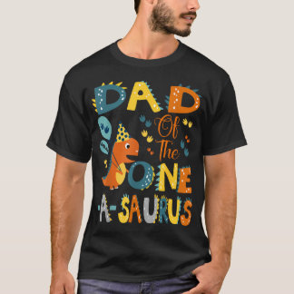 Dad des One-A-Saurus zum 1. Geburtstag Dinosaurier T-Shirt