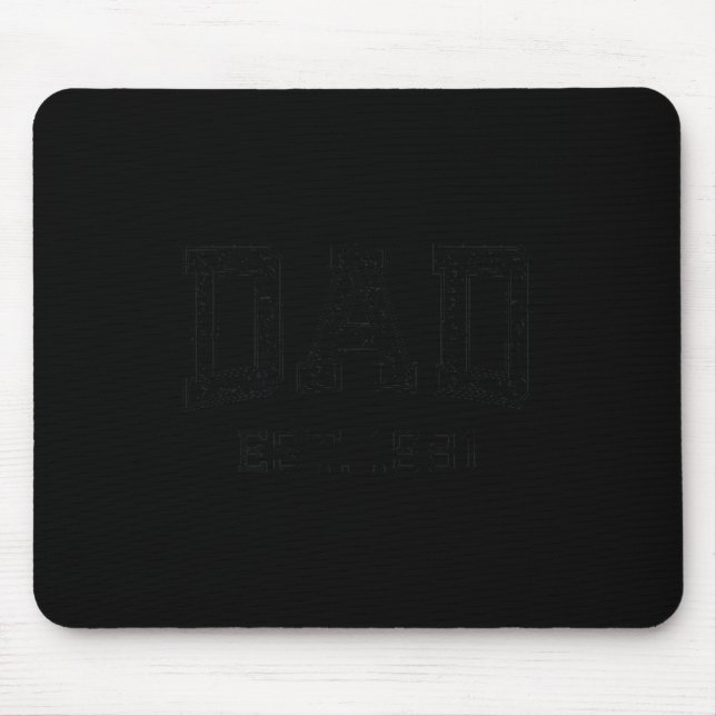 Dad Est 1981 Dad D Husband Father Grandpa  Mousepad (Vorne)