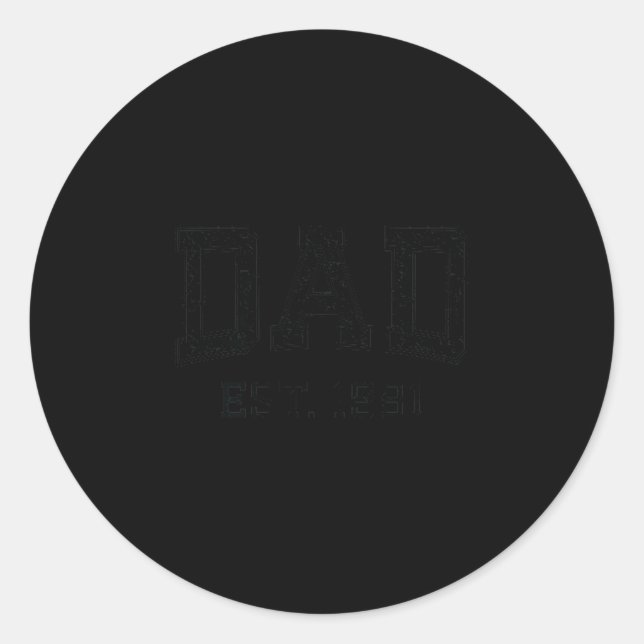 Dad Est 1981 Dad D Husband Father Grandpa  Runder Aufkleber (Vorderseite)