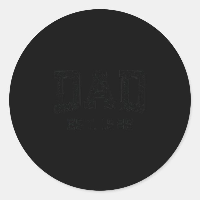 Dad Est 1989 Dad D Husband Father Grandpa  Runder Aufkleber (Vorderseite)