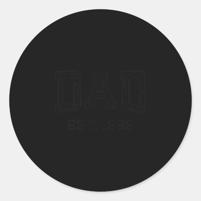 Dad Est 1999 Dad D Husband Father Grandpa  Runder Aufkleber (Vorderseite)