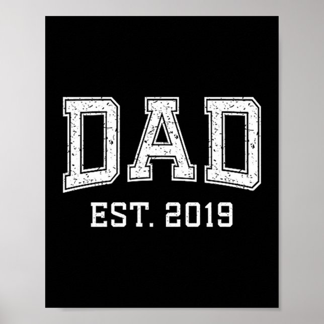 Dad Est 2019 Dad D Fathers Day Ized  Poster (Vorne)