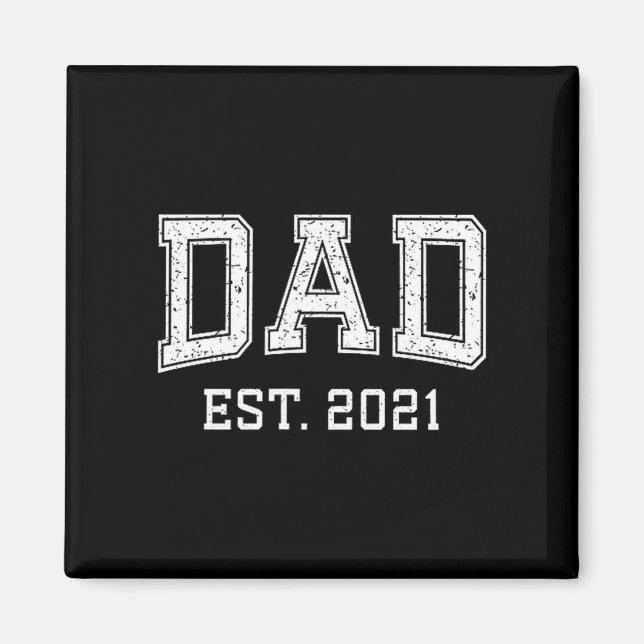 Dad Est 2021 Dad D Fathers Day Ized  Magnet (Vorne)