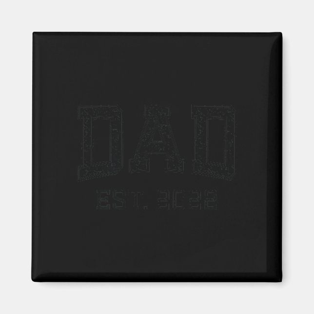 Dad Est 2022 D Fathers Day New Dad Husband  Magnet (Vorne)