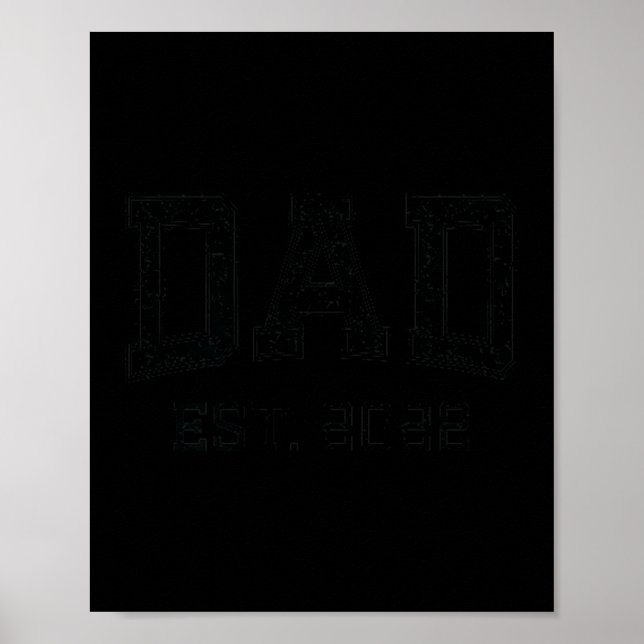 Dad Est 2022 D Fathers Day New Dad Husband  Poster (Vorne)