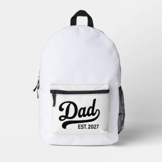 Dad Est 2027 Neuer Vater werdender Baby-Ankündigun Bedruckter Rucksack
