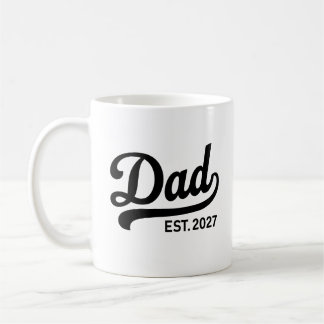 Dad Est 2027 Neuer werdender Vater Baby-Ankündigun Kaffeetasse