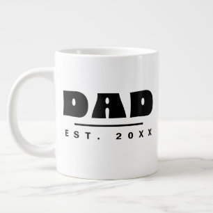 DAD Est. 20XX Moderne Typografie Riesentasse Jumbo-Tasse