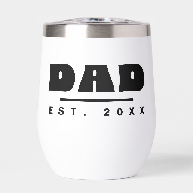 DAD Est. 20XX Modernes Minimalist-Edelstahl- (Vorderseite)