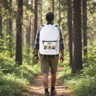 Dad Est 3 Foto Bedruckter Rucksack