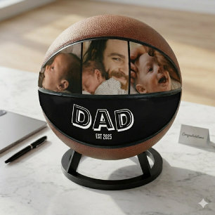 Dad Est 3 Foto-Geschenk Vater Andenken Basketball