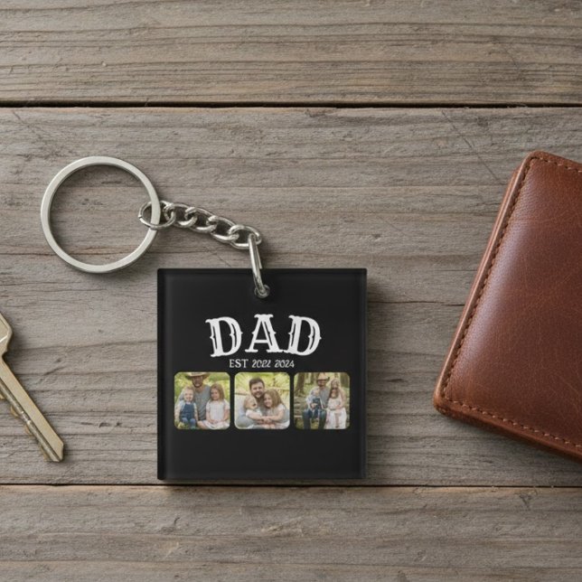 Dad Est 3 Foto Schlüsselanhänger (Von Creator hochgeladen)