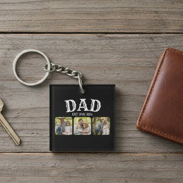 Dad Est 3 Photo Schlüsselanhänger