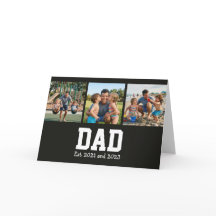 Dad Est. Fette schwarze Schrift 3 Foto Vatertag Ge