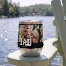 Dad Est. Fette weiße Schrift 3 Foto Vatertagsgesch