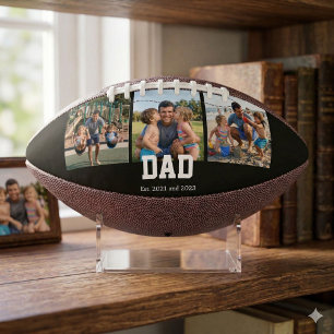 Dad Est. Fette weiße Schrift 3 Foto Vatertagsgesch Football