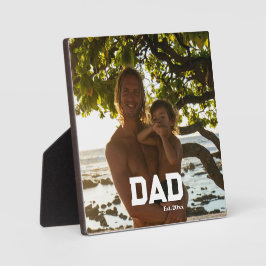 Dad Est Photo Customizable Year Father's Day Fotoplatte