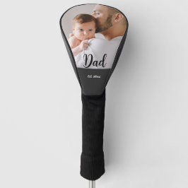 Dad Est. year Modern Bold Script Golf Head Cover Headcover