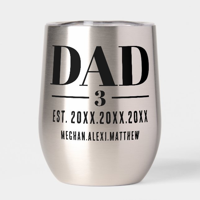 Dad Est. Year Name Number Bold Font (Rückseite)