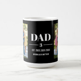 Dad Est. Year Name Number Bold Font Photo Kaffeetasse