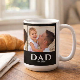 Dad Established Black 3 Photo Kaffeetasse